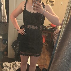 Elegant Black Lace Dress